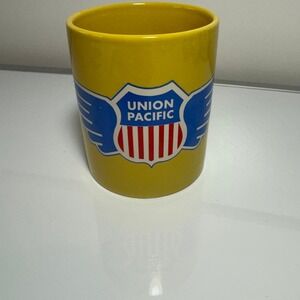 Union Pacific Railroad Logo Ceramic Coffee Mug Yellow Cup